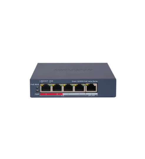 Switch Smart 4 Puertos 10/100 Mbps Poe ,1 Puerto Uplink 10/100 Mbps