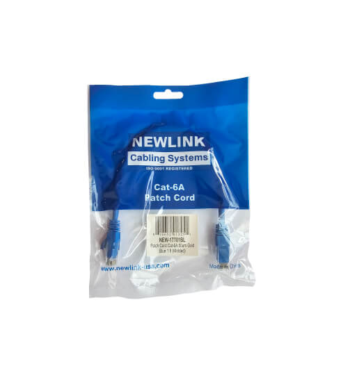 Patch Cord Cat6a 1 Pie Azul