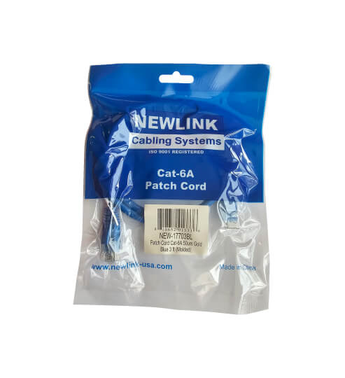 Patch Cord Cat6a 3 Pies Azul