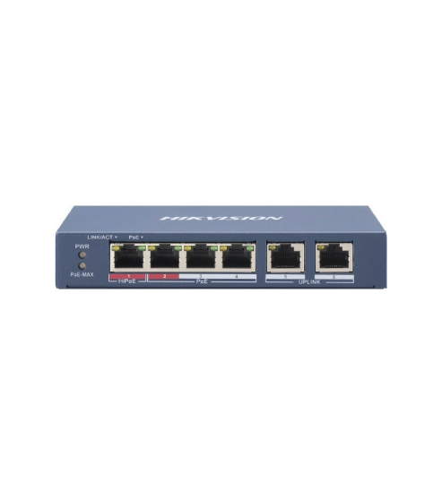 Switch 4 Puertos 10/100 Mbps Poe (1 Puerto Hi Poe) ,2 Puerto Uplink 10/100 Mbps