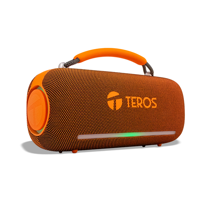 Parlante inalámbrico TEROS VIBE VB-6049OR, BT 5.3, 60W, 4000mAh, USB, Luces RGB