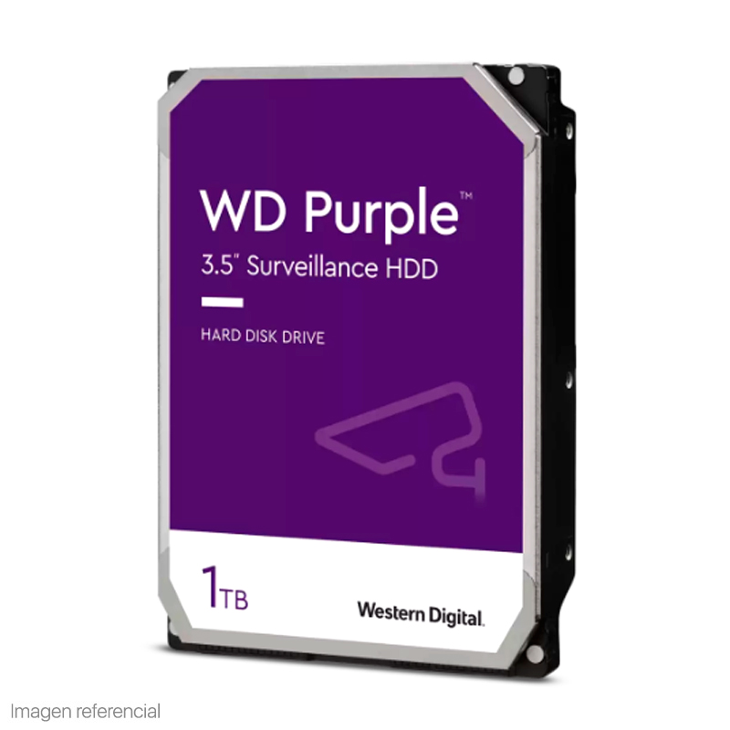 Disco duro Western Digital WD Purple, 1TB, SATA 6.0 Gb/s, 5400 RPM, 64MB Cache, 3.5.