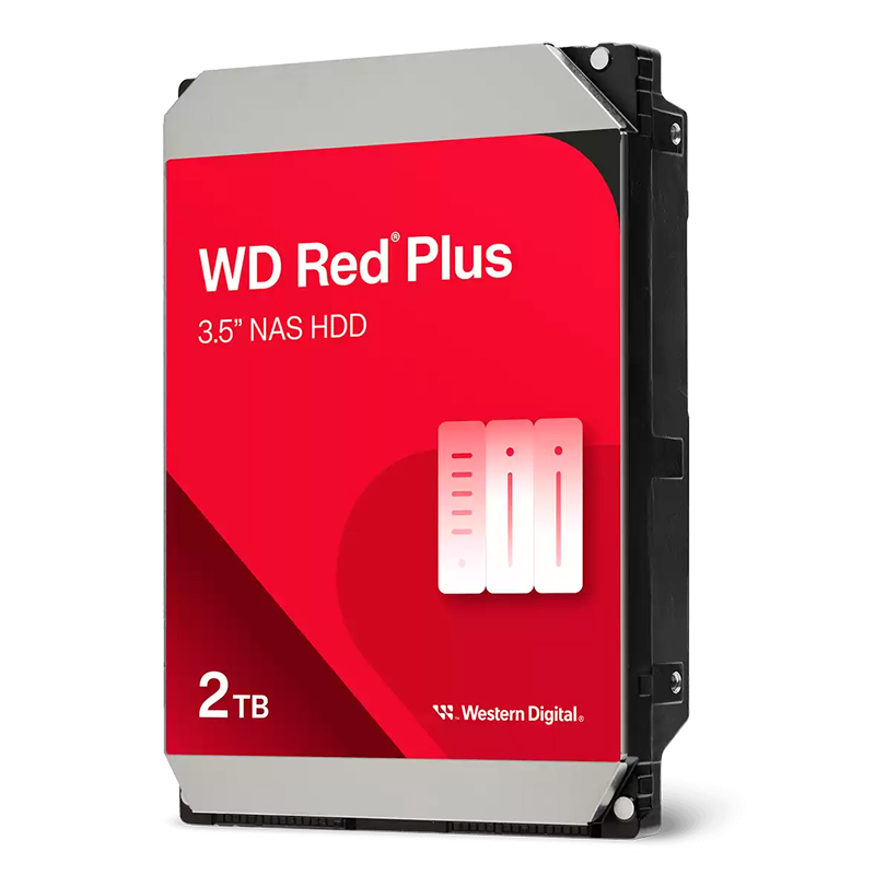 Disco duro Western Digital Red Plus WD20EFPX, 2TB, SATA, 5400rpm, 3.5, Cache 64MB