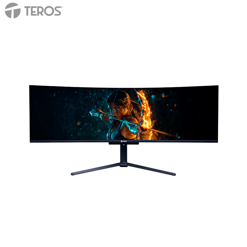 Monitor curvo gaming TEROS TE-4921G, 49 UWQHD QD-OLED, 144Hz, 0.03ms, HDMI, DP, Audio out