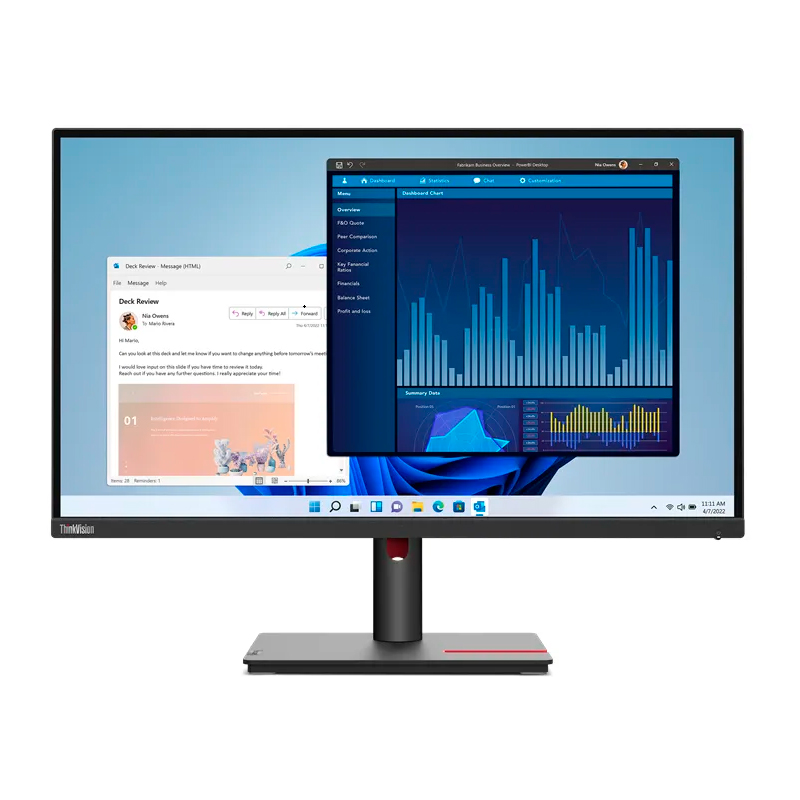 Monitor Lenovo ThinkVision T22i-30, 21.5 1920x1080 WLED IPS HDMI/DP/VGA Color Raven Black