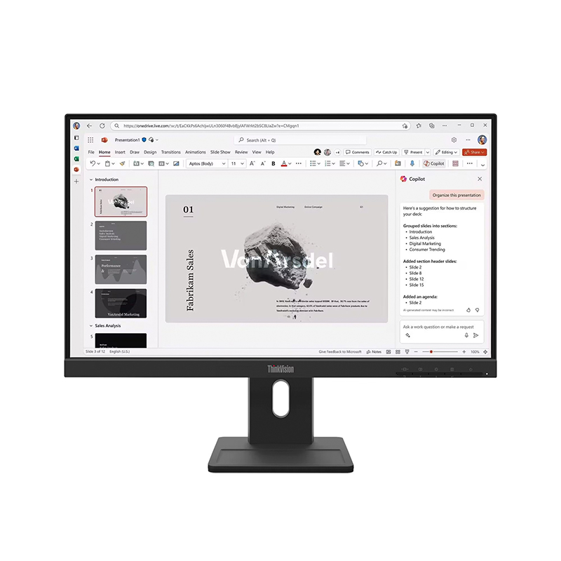 Monitor Lenovo ThinkVision E22-40, 21.5 1920x1080 WLED IPS, HDMI/DP/VGA Color Raven Black