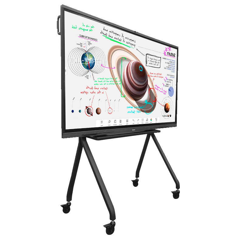 Rack portátil TEROS TE-9010S para pantalla táctil interactiva de 75 a 86, negro