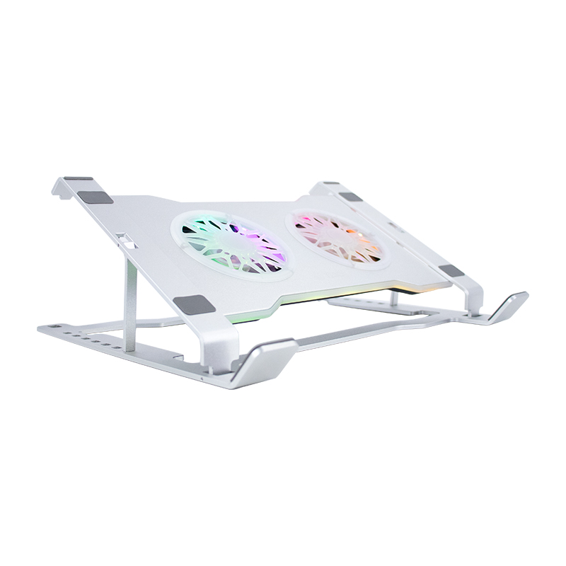 Cooler para notebook TEROS TE-7135N, soporta tablets y notebooks de 9 hasta 16, plateado