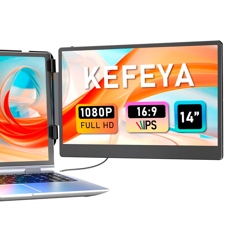 Extensor de monitor de 14 para portatiles de 13 - 17, FHD (1920x1080), IPS, USB-C/HDMI