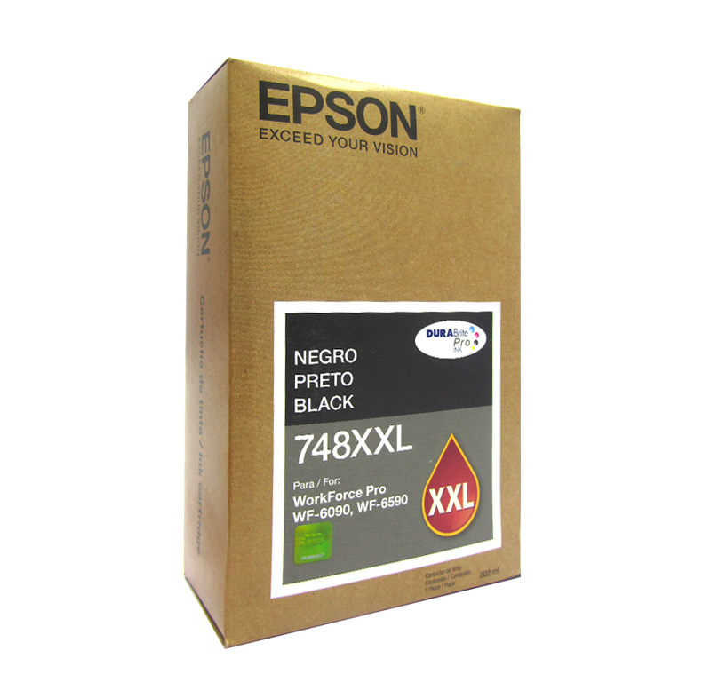 Cartucho de Tinta Color Negro, Extra Alta Capacidad, Epson 748XXL.