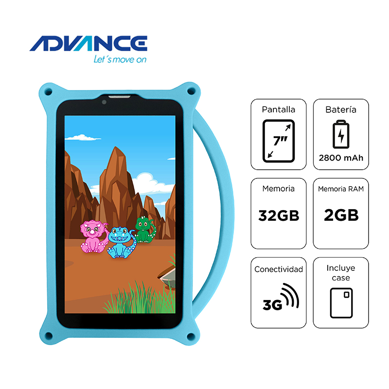 Tablet Advance Intro TR6955, 7 IPS 1024x600, Android 11 Go, 3G, Dual SIM, 32GB, RAM 2GB
