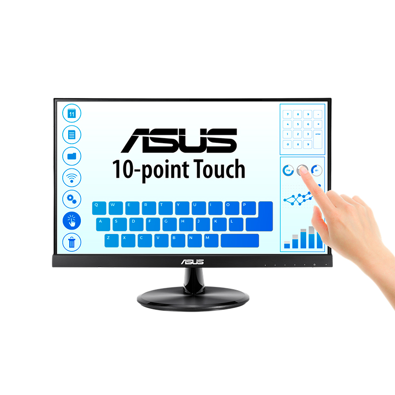 Monitor Plano Multitactil ASUS VT229H, 21.5 FHD IPS (1920x1080) /HDMI x1/VGA x1