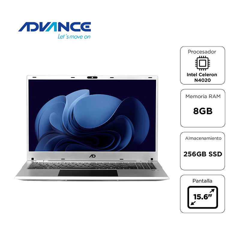 Notebook Advance NV9855 15.6 Celeron N4020 1.10 GHz 8GB RAM 256GB SSD