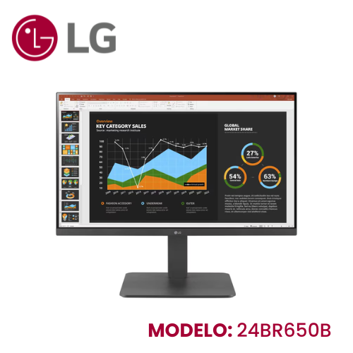 Monitor LG LED 24 24br650 IPS FHD 100hz 5ms Pivote USB Tipo C