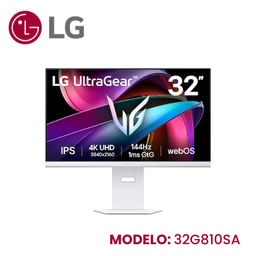Monitor LG Ultragear Gaming 32 32g810sa-W IPS UHD 144hz 1ms