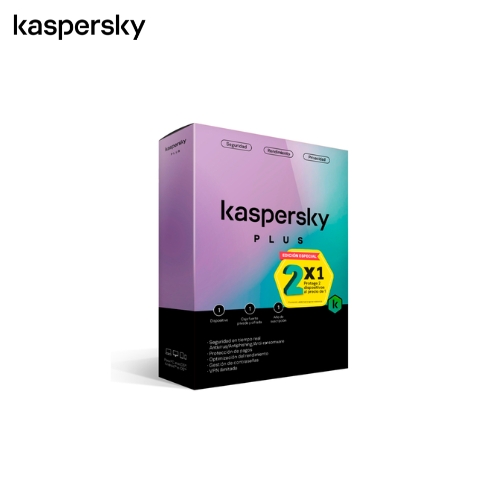 Kaspersky Plus 1pc 2x1, 1año (caja) Kl1042d5afs