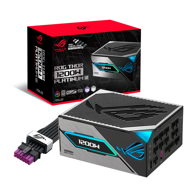 Fuente de alimentación ASUS ROG Thor 1200W Platinum III, 80 Plus Platinum, Formato ATX