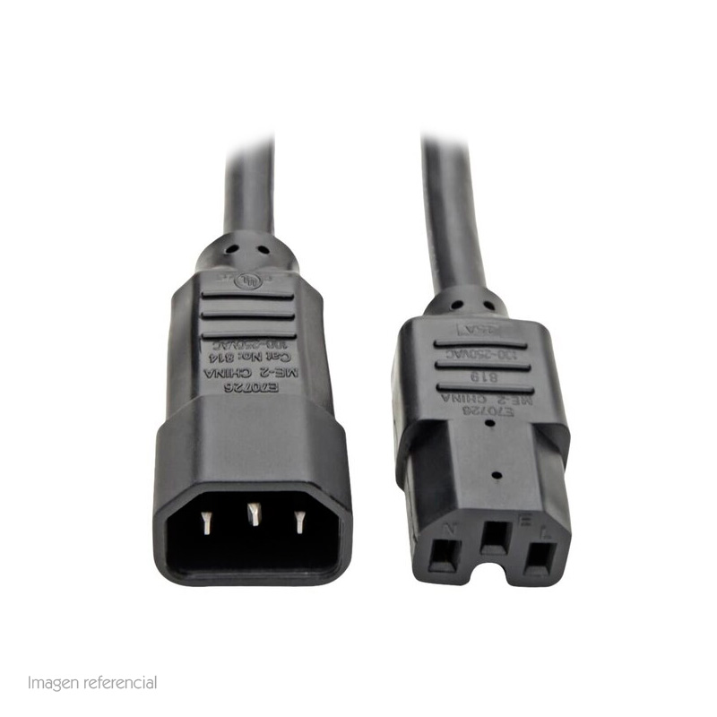 Cable de alimentación Tripp-Lite P018-010, IEC C14 a IEC C15, 15A, 110-250V, 3.05mts.