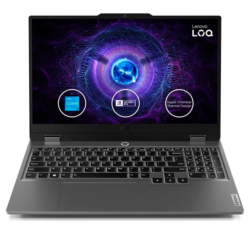 Notebook Lenovo LOQ 15IAX9 15.6 FHD IPS, Core i5-12450HX hasta 4.4GHz 8GB DDR5-4800MHz